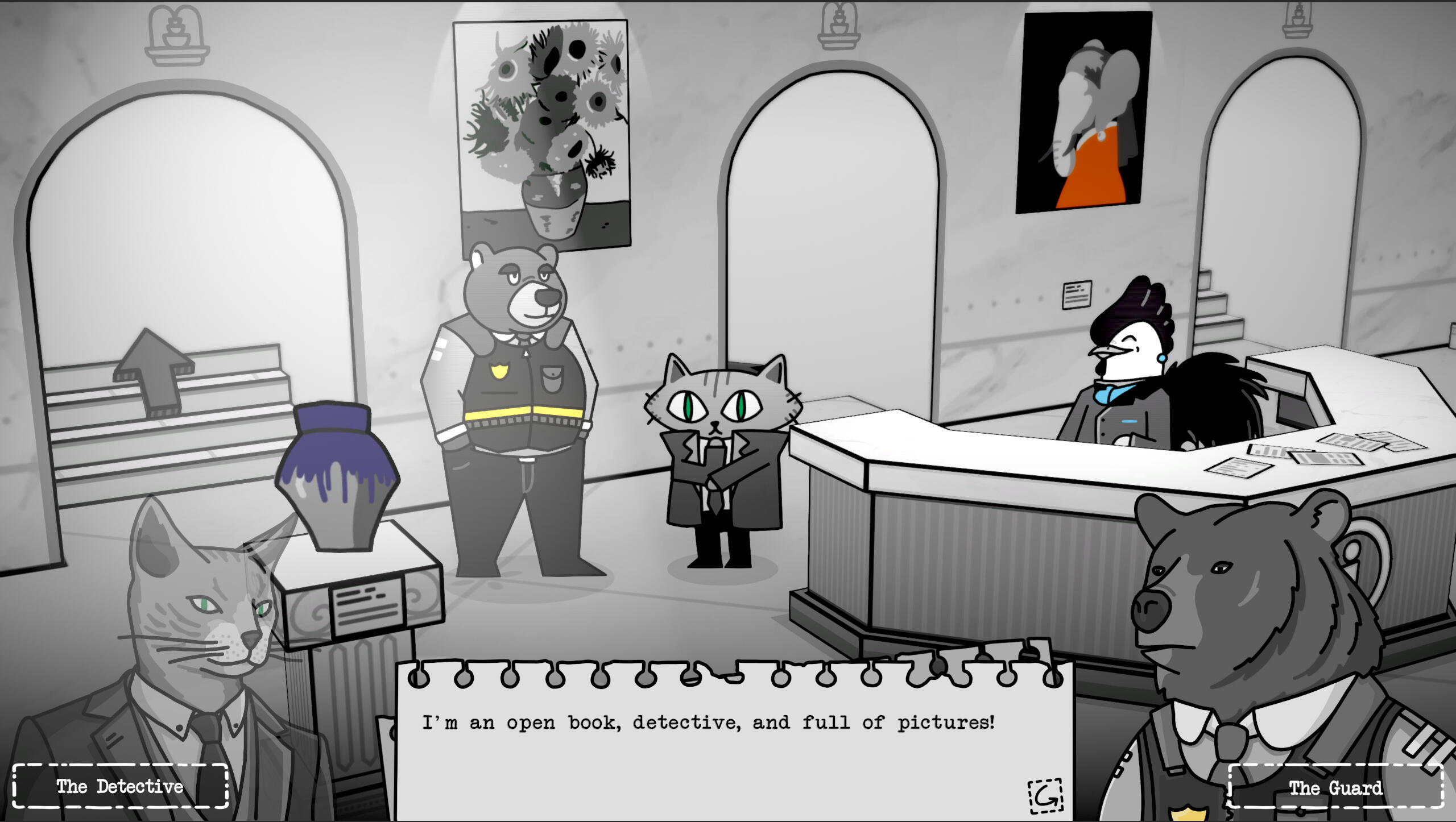 Screenshot showcasing dialogue